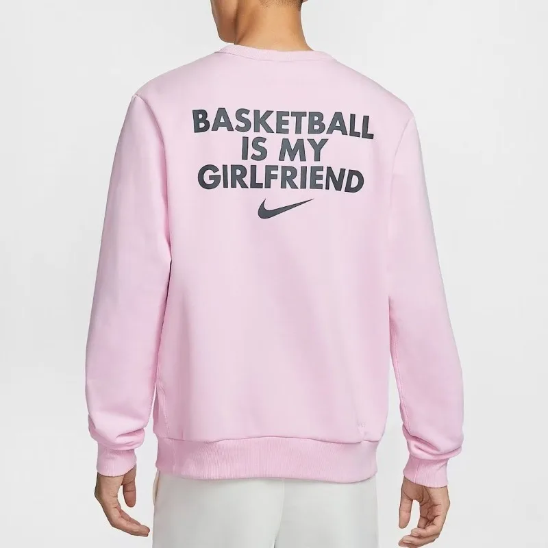 NikeDri-FIT Men's Pink Basketball Crew Neck Knitted Sweater Pullover IB5504-663