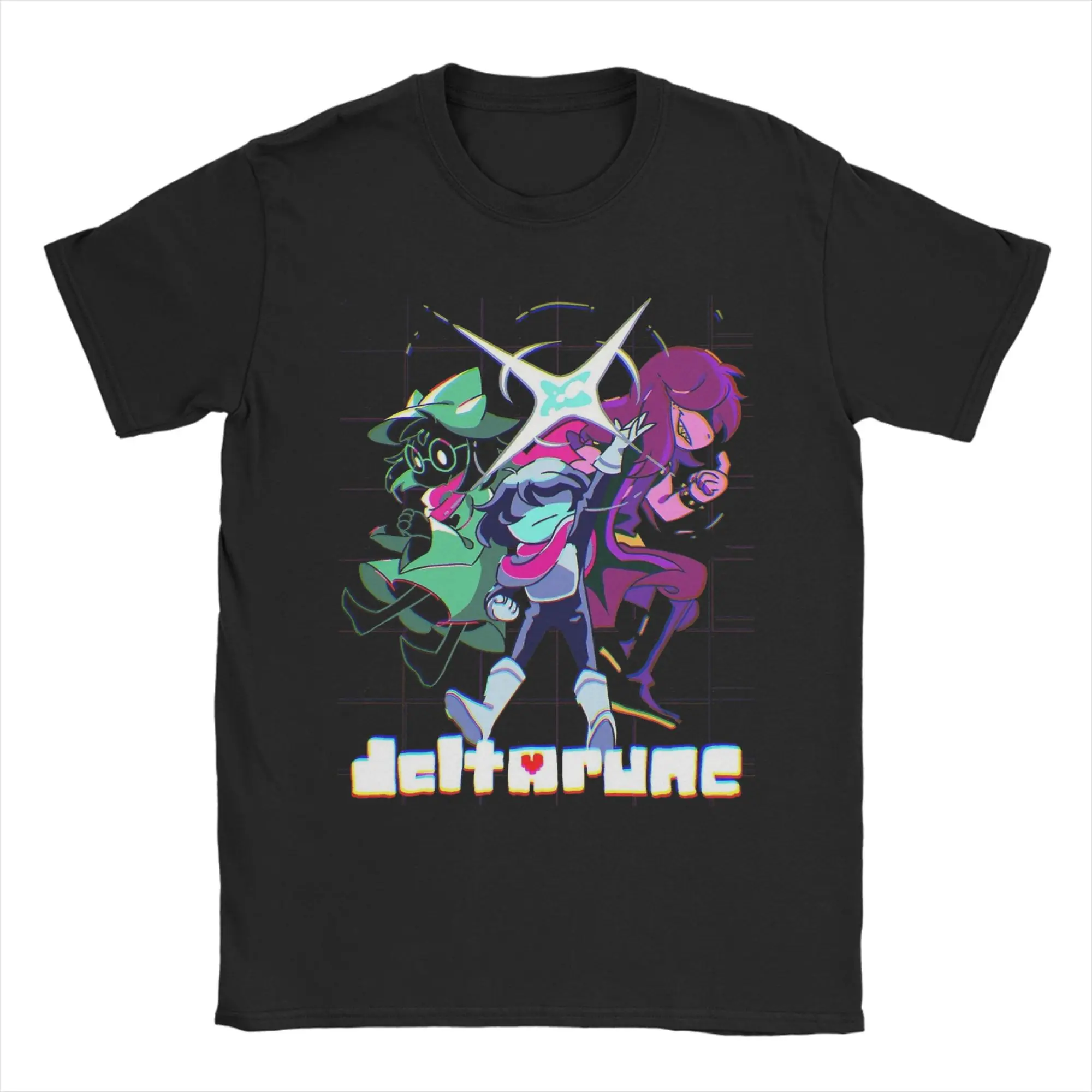 Men's Deltarune Chapter Susie & Kris Bold Action Pose T Shirt  100% Cotton Clothes Vintage O Neck Tees New Arrival T-Shirts