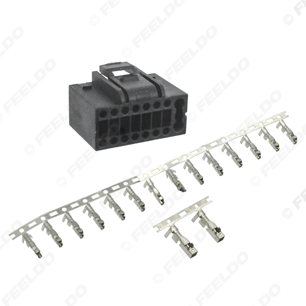 FEELDO-conector de reproductor de CD de Audio para coche, Terminal de 16 piezas, enchufe de 16 pines para Chevrolet Chery Landwind, cambiador de enchufe DIY de CD/DVD