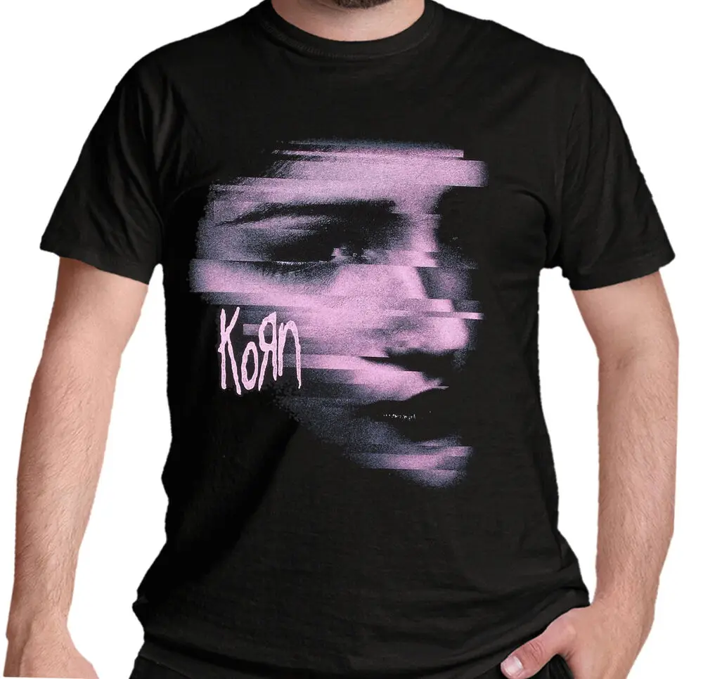 Korn T Shirt Official Chopped Face  New Black S M L XL XXL  Cotton Luxury brand vintage oversized