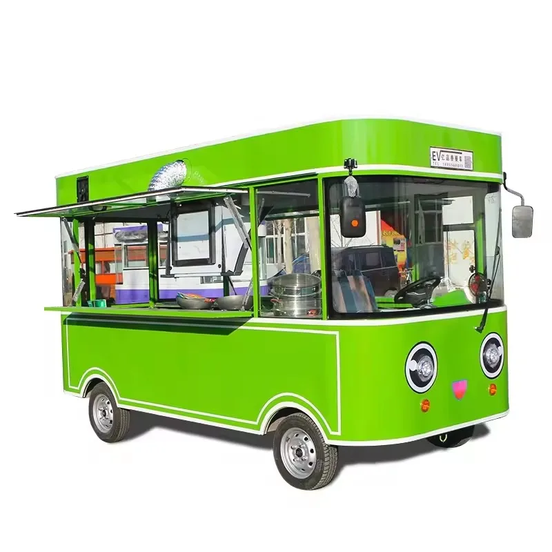 ตัวอย่างอาหารเคลื่อนที่ 7.5 ฟุต / 2.3 ม. - รถบรรทุกอาหารสแตนเลสเชิงพาณิชย์พร้อมห้องครัวสําหรับผู้ขายในถนนและเทศกาล