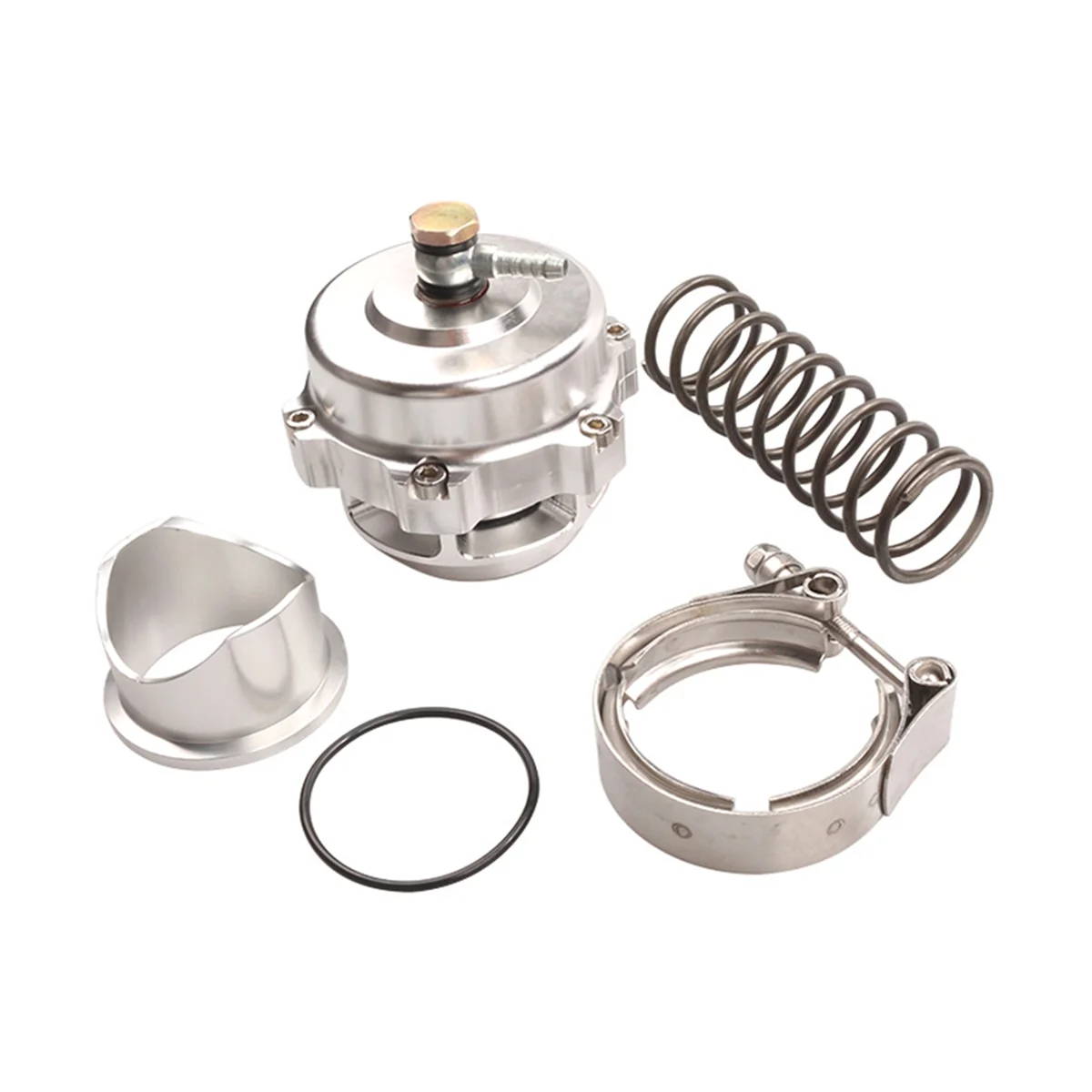 

Tkbov001B50 Universal for Jdm 50mm V with Purge Valve Bov Q Typer with Welded Aluminum Flange Vent Turbine Relief,Silver