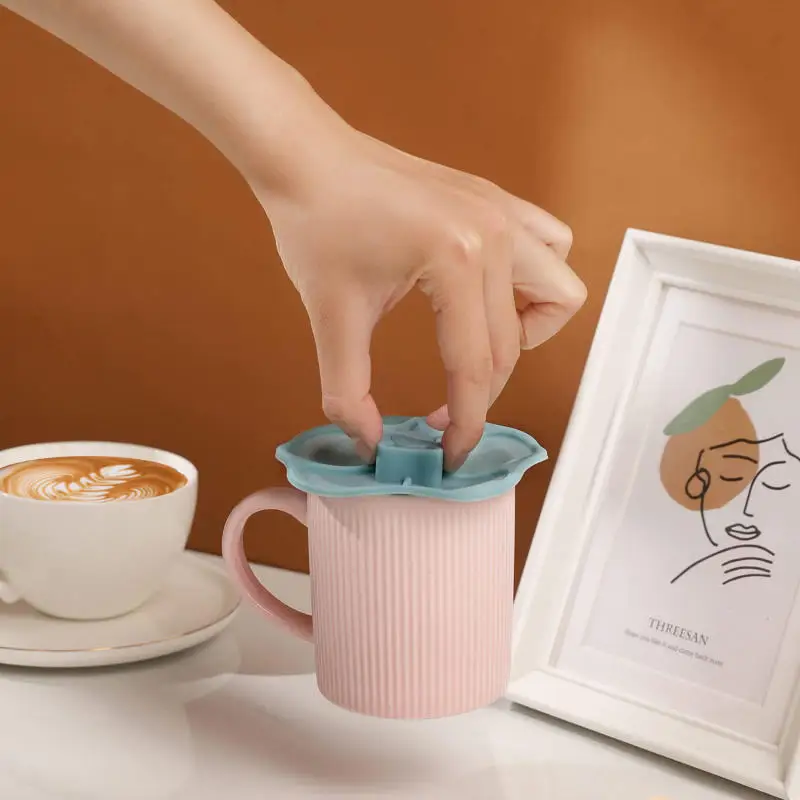 Silicone Cup Lid Sealed Creative Cup Lid Mug Glass Ceramic Cup Dust-proof Nordic Cup Lid Bowl Covers Drinkware Kitchen Dining image 3