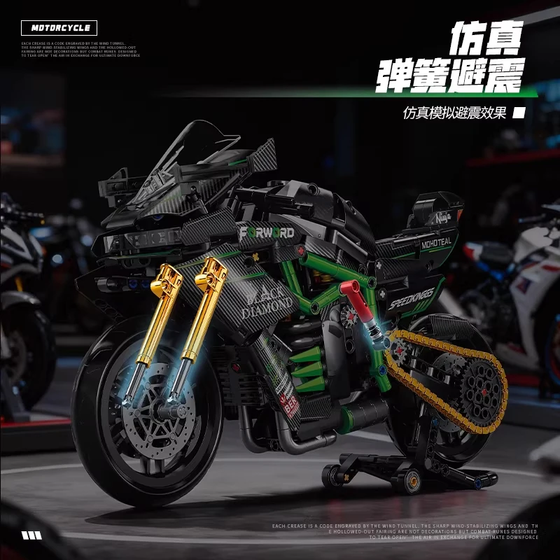 

Доставка 3-7 дней: MG03 MOC Модель мотоцикла, конструктор, блоки для сборки, головоломка, рождественский подарок, игрушка DIY для детей