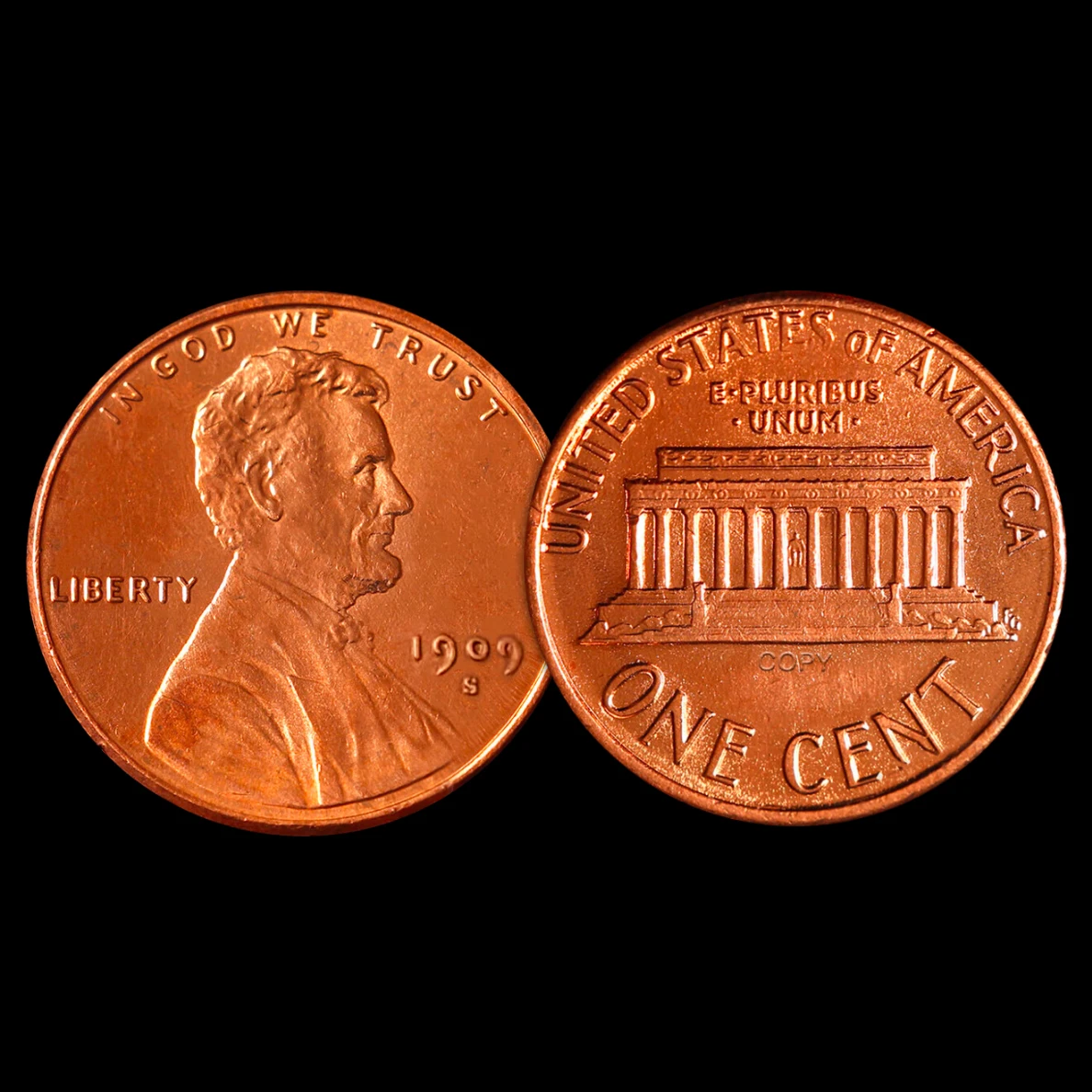 

US President Lincoln 1909 S 1 Cent Antique Collection Commemorative Copy Coin Challenge Decision Medal Red Brown Home Decoration