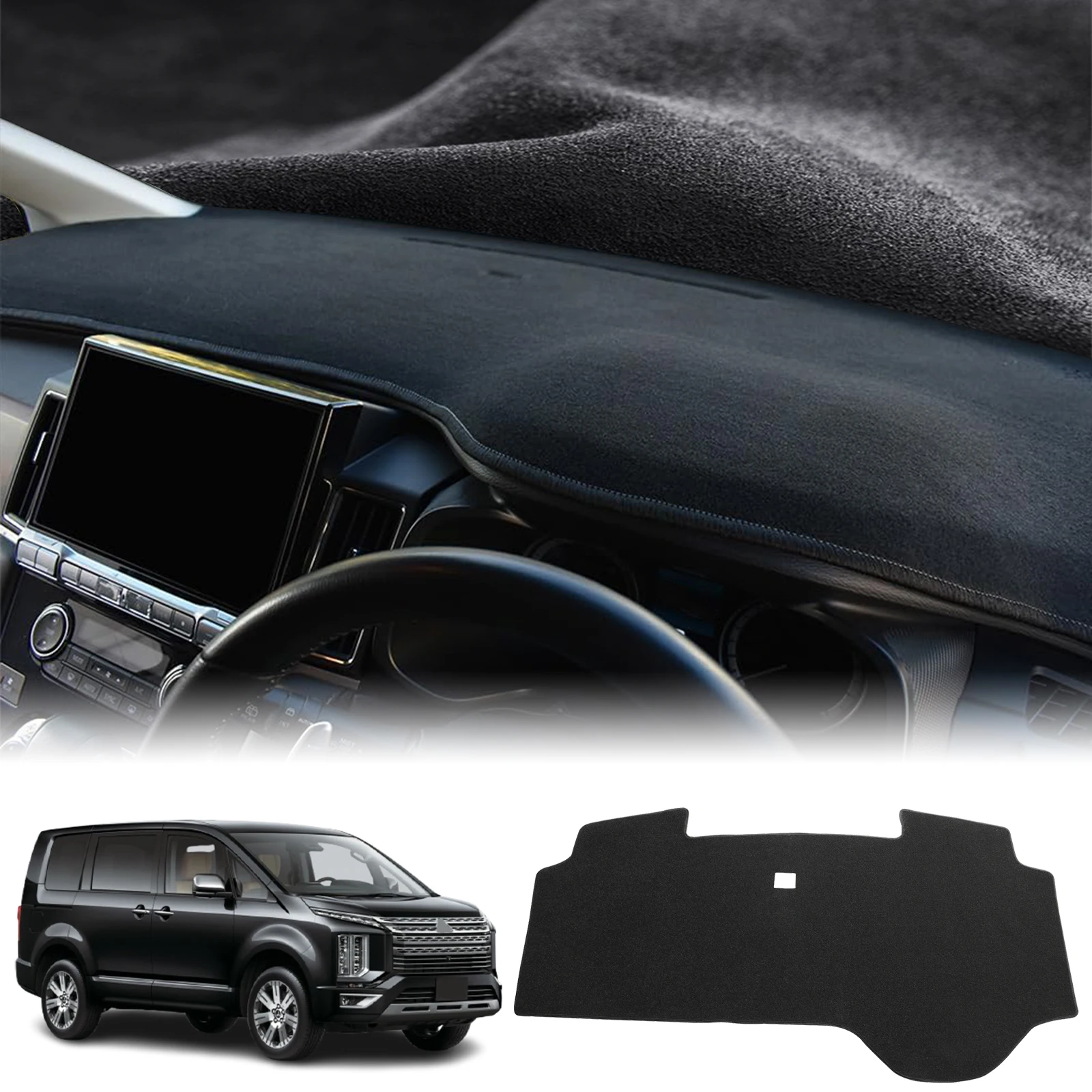 

Подходит для Mitsubishi Delica D:5 D5 2019-2025, автомобильный коврик для приборной панели, солнцезащитный козырек для приборной панели, защитный ковер, аксессуары