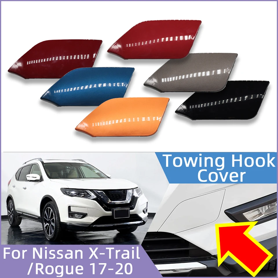 Tapa de cubierta de ojo de gancho de remolque de parachoques delantero de coche para Nissan x-trail Rogue 2017 2018 2019 2020 tapa de remolque de transporte guarnición pintada