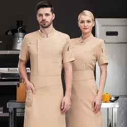 Chef Kitchen Uniform Cook Clothes Hotel Costume Restaurant Working Clothes For Men Women Pizza Food Service Chef Shirts Waiter