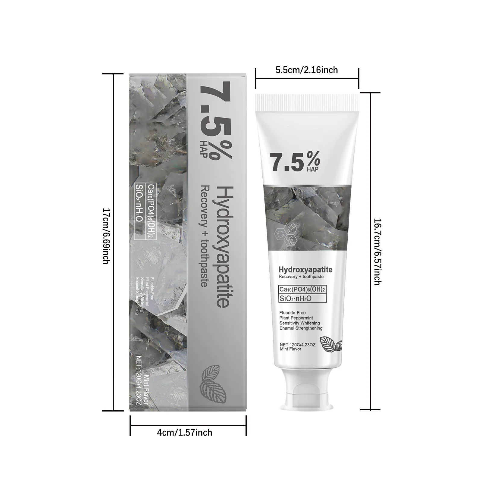 Hydroxyapatite Toothpaste Whitening Toothpaste,Fresh,Breath,Toothpaste,Stain Removal,Safety Formula Complete Tooth Cares