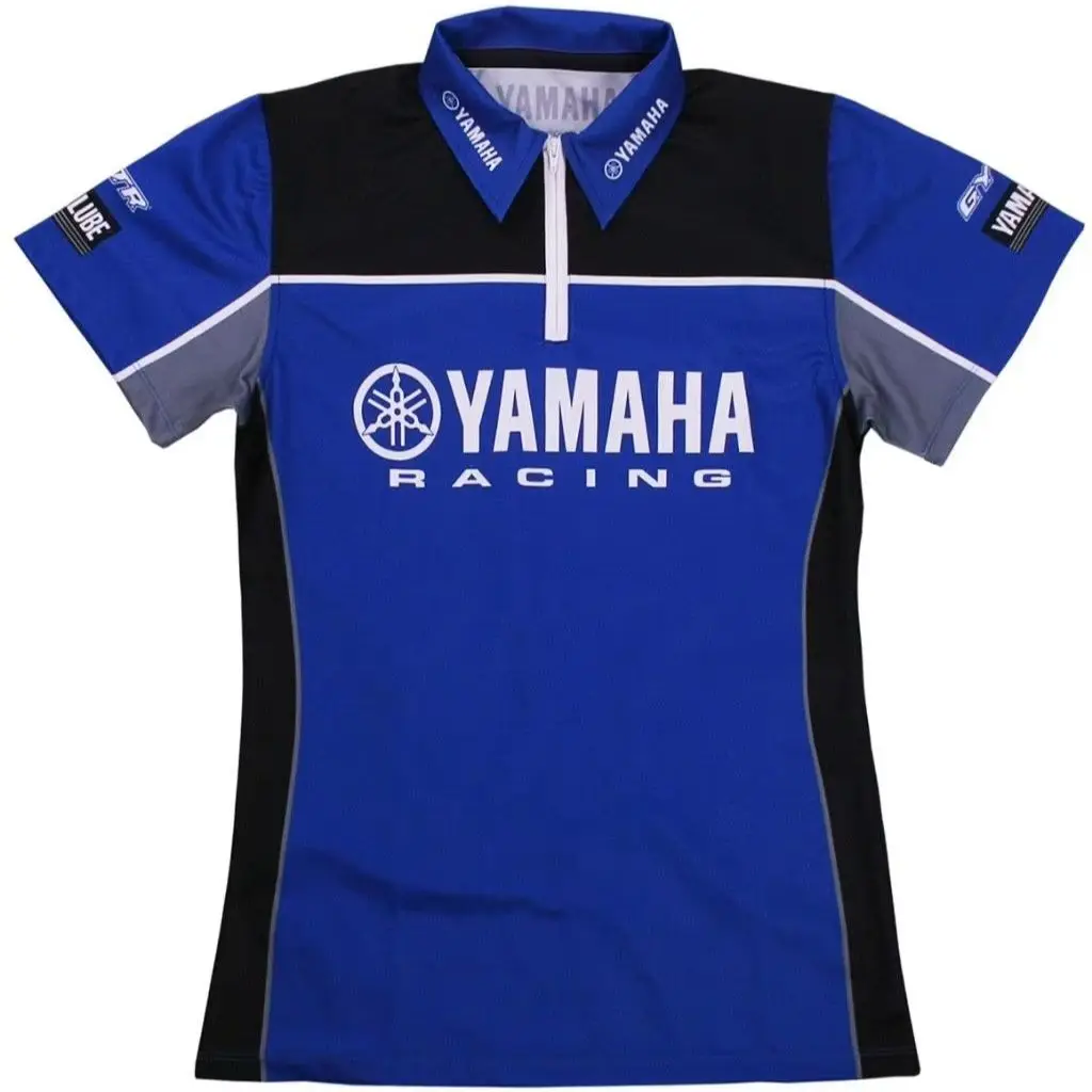 2026 Summer Men YAMAHA Original Racing MXGP Short Sleeved Polo Retro Motorcycle Team Uniform Half Chain Quick Drying Riding Top
