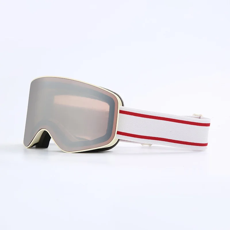 REVO Coated Ski Goggles - Dual-Lens Anti-Fog with Prescription-Compatible, Windproof Snow Mask