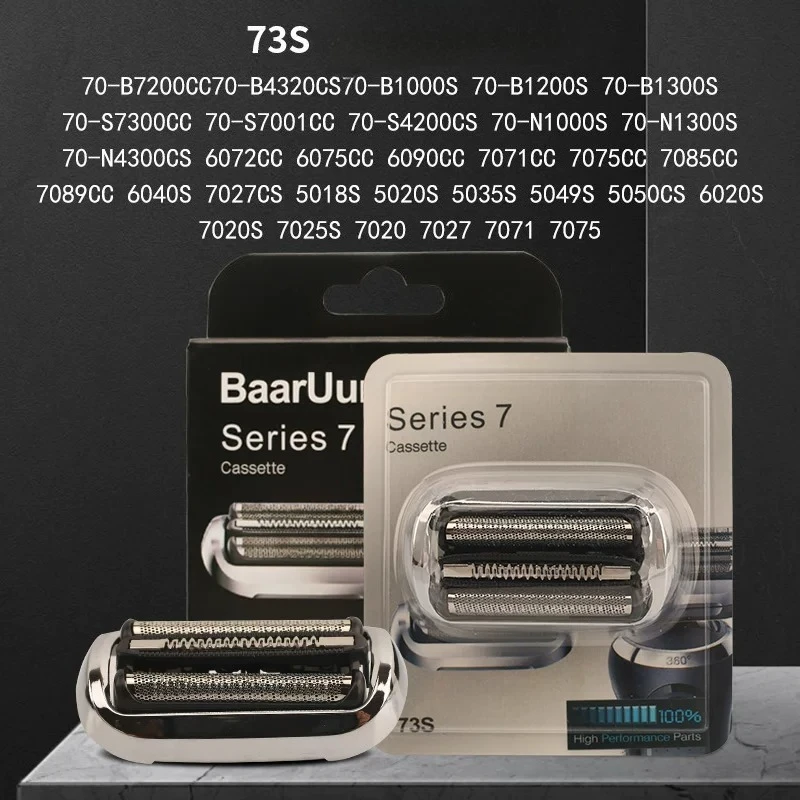 Cabezal de Repuesto para Afeitadoras Braun 53B Foil Cutter, Compatible con los Modelos 5020cs, 5018s, 5035s, 5049cs, 5050cs, 6020s, 6040cs, 6075cc, 6072cc, 6090cc, 73S