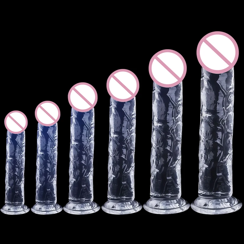 Sexy Shop Simulation Transparent Masturbator Dildo Toys For Women Gay Adult Supplies Massager Anal Dilator Exotic Accessories