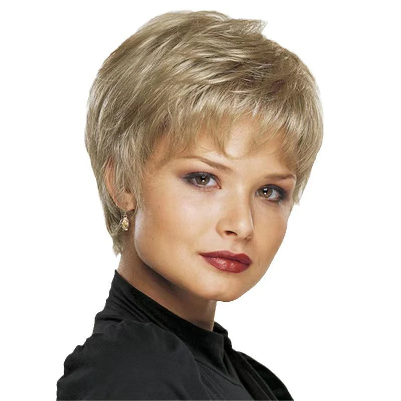 Party Kleidung Match Ohr Länge Haar Dinner Party Frau Abendkleid Dress Up Chemische Faser Perücke Dame Tägliche Kopfbedeckung Kurze Haare