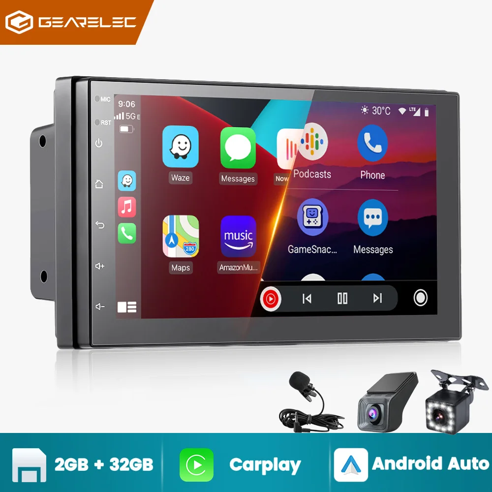 Android 13 Car Radio 2 Din Carplay Android Auto Car Multimedia Video Player Universal 7 Inch Car Stereo Wifi GPS Navi Autoradio