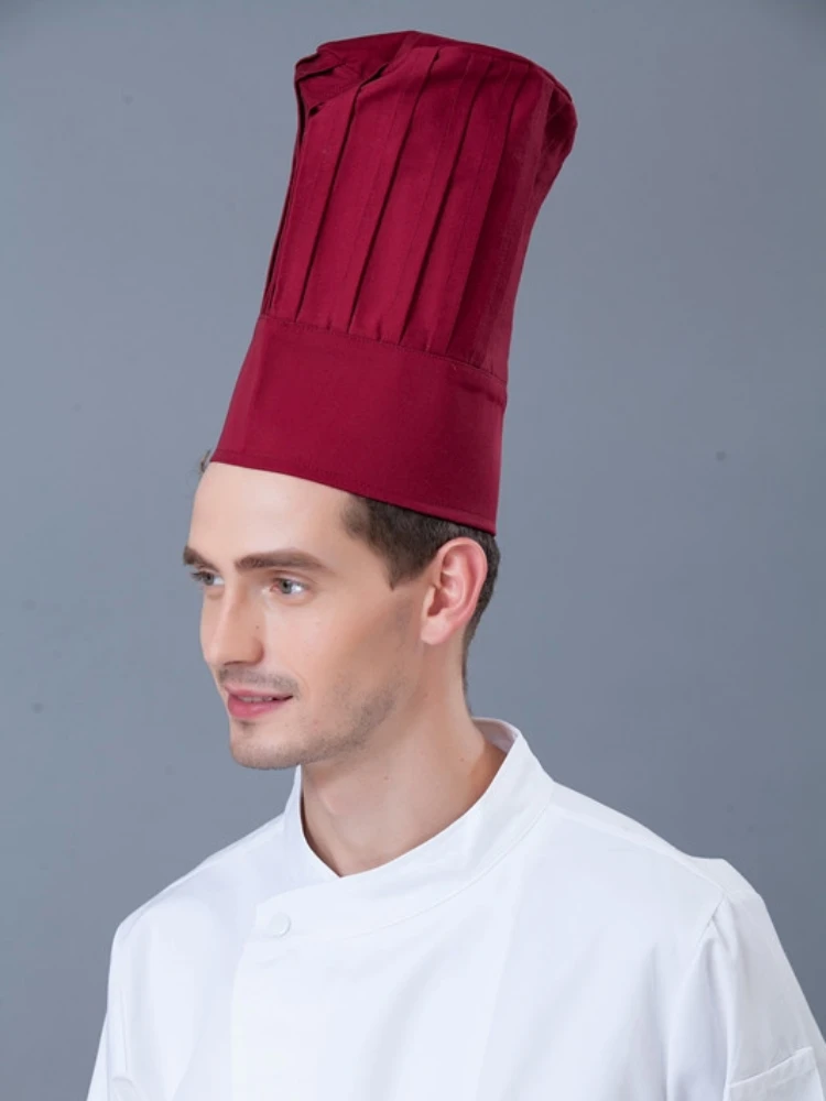 Cooking Chef Hat Men Kitchen Bake Catering Cooking Cap  Restaurant Hotel Workwear Kitchen Cook Baking Cap Men Women Forward Cap