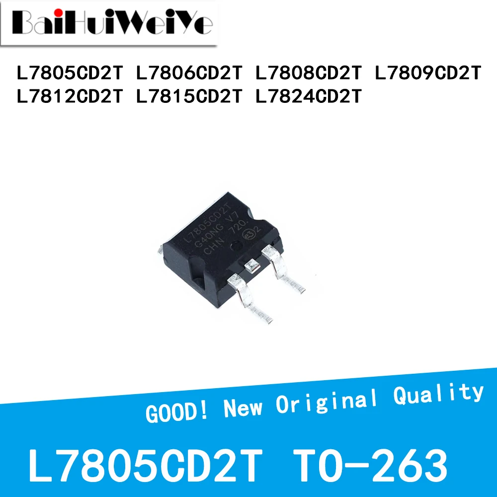 5PCS L7805CD2T L7806CD2T L7808CD2T L7809CD2T L7812CD2T L7815CD2T L7824CD2T TO-263 L7805C2T L7806C2T L7809C2T L7812C2T L7815C2T