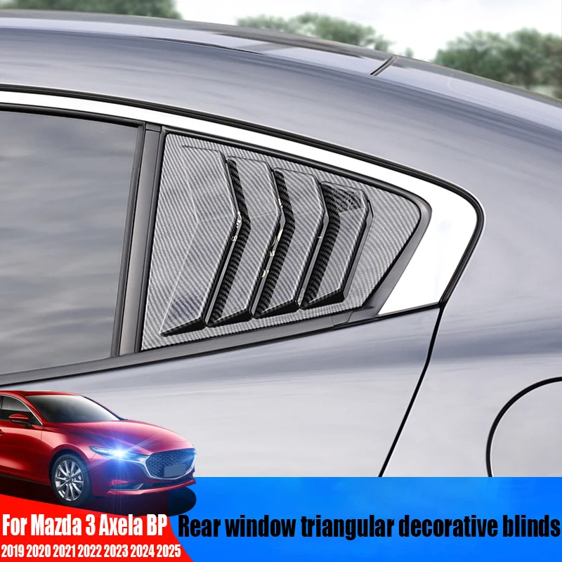

For Mazda 3 Axela BP 2019 2020 2021 2022 2023 2024 2025 rear window triangle decoration louver car exterior decoration products
