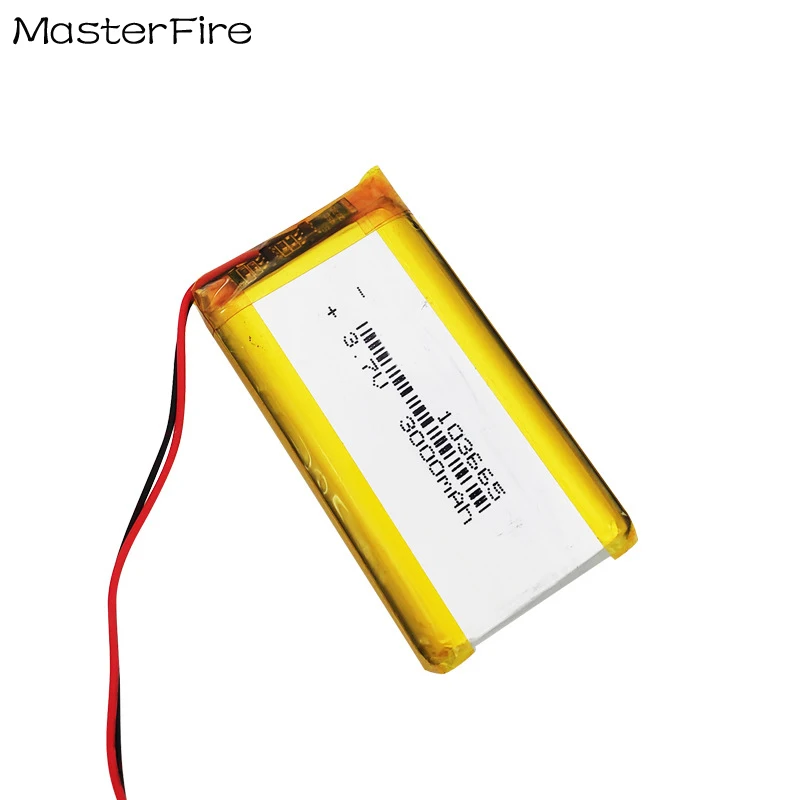 

3.7V 3000mah Rechargeable Lithium Polymer Battery 103665 for Bluetooth Headset Speaker Ebook Led Lamp Power Tool Batteries Cell