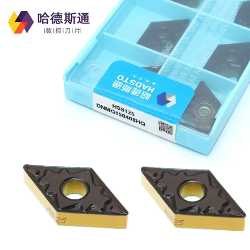 

Hadsto 100% Original Dnmg 150404 -Hq Dnmg 150408 -Hq Hs8125 Outer Circular Cnc Turning Blade Lathe Turning Carbide Tool Processing Steel Parts