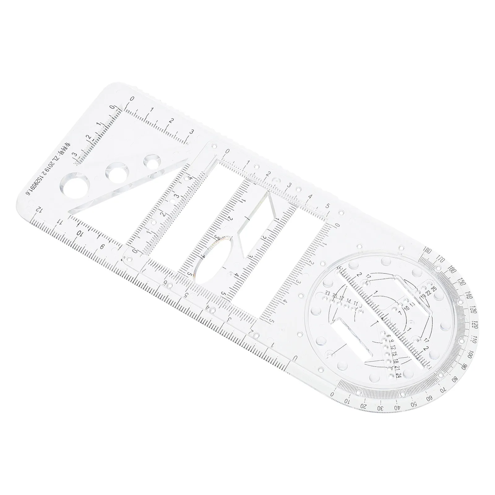Drawing Templates Geometric Rulers Students Stationery Multipurpose Plastic Ruler for Home Office School Use Gift Idea
