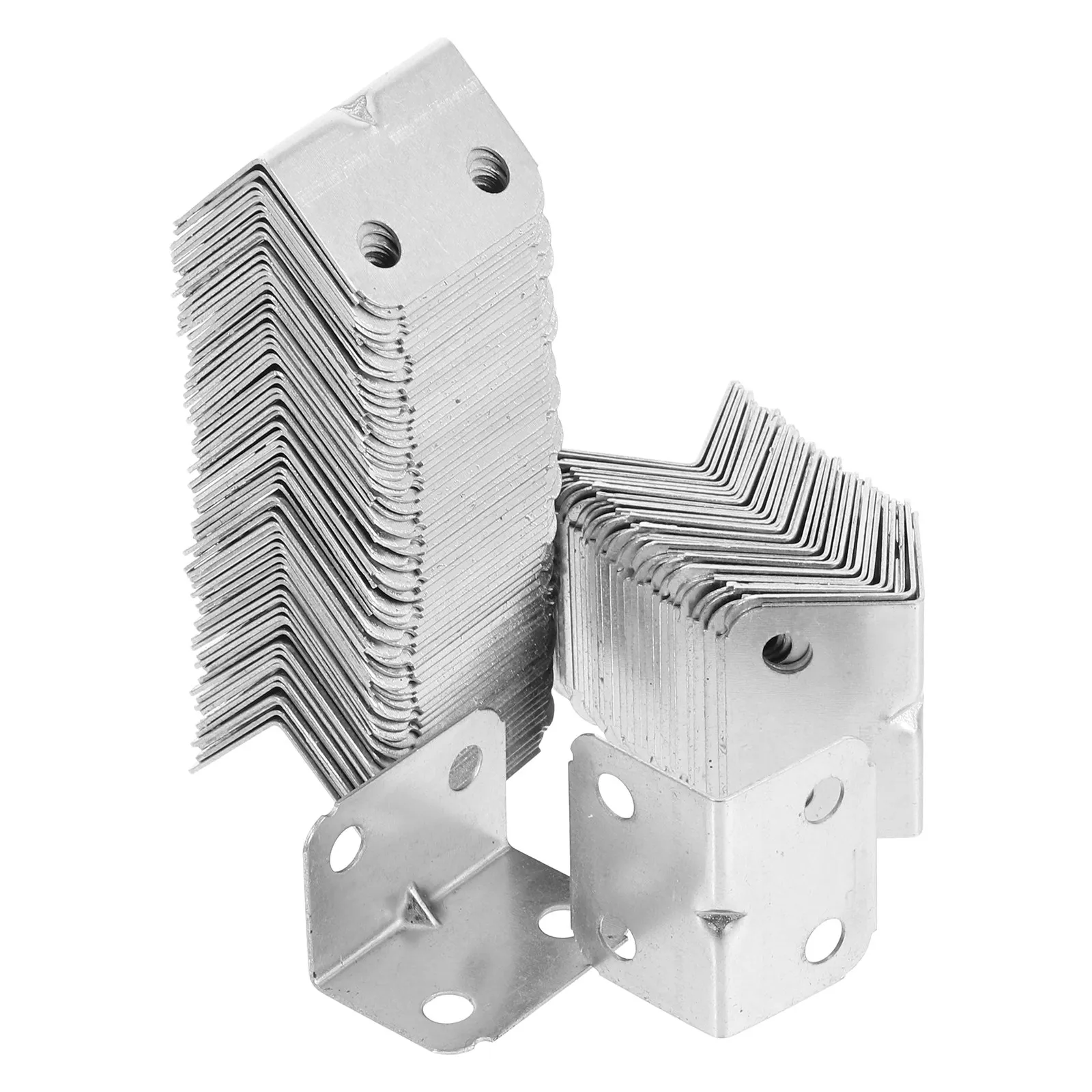 

100 шт. L-образных металлических уголковых кронштейнов, маленькие мебельные соединители, крепления для ножек столов, опоры для полок