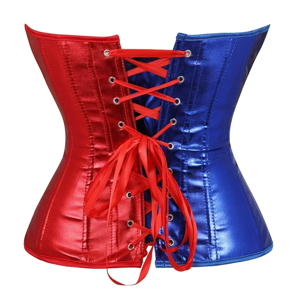 مثير الساتان القوطية مشد القمم المرأة Korsett المشدية الديباج خمر نمط الزفاف سخرية Korset الفيكتوري بوستير حجم كبير