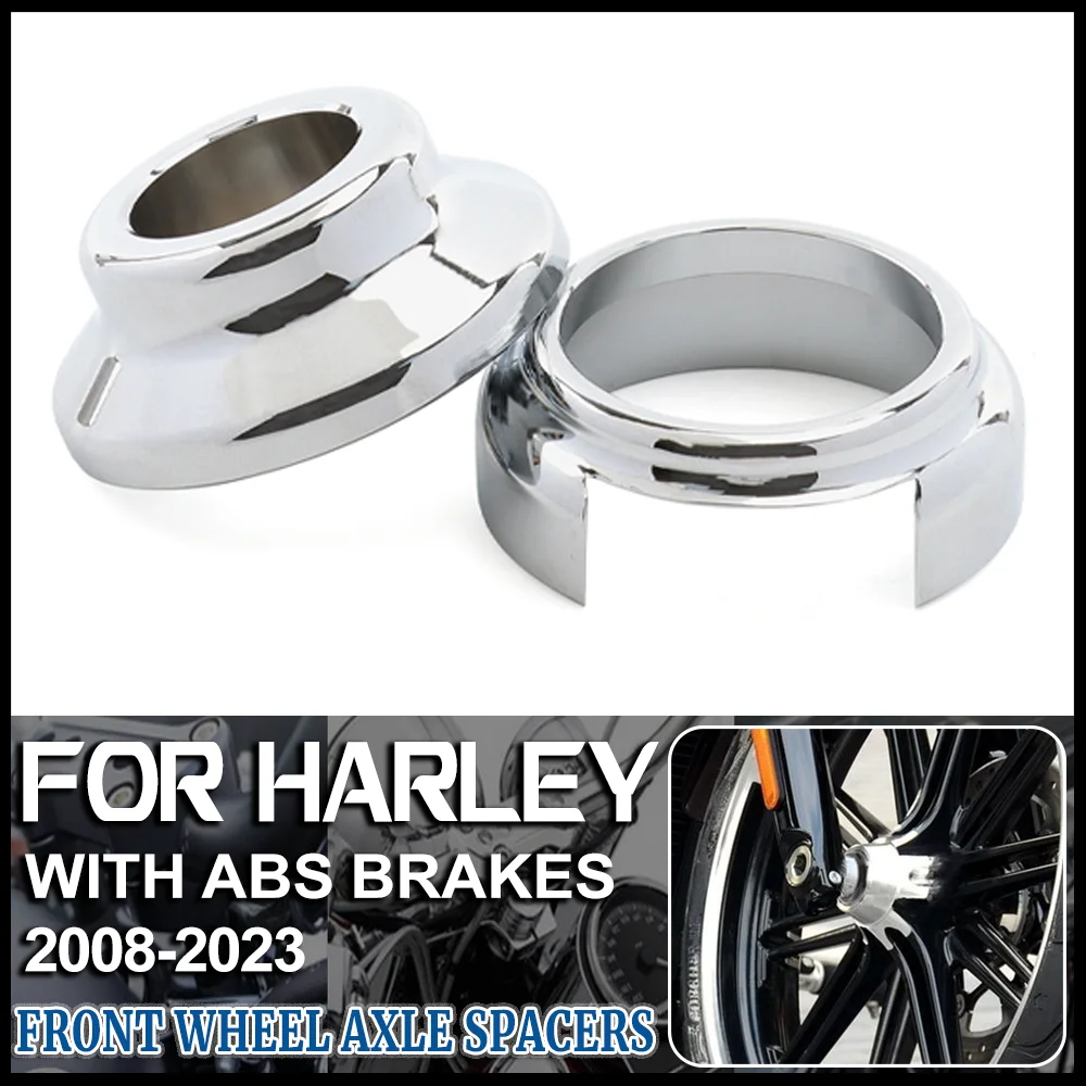 สเปเซอร์ล้อหน้าทรงเรียว CNC 2 ชิ้น สำหรับรถฮาร์เลย์ โร้ดคิง อีเล็คตร้าไกลด์ อัลตร้าคลาสสิค สตรีทไกลด์ พร้อมเบรก ABS ปี 2008-2023
