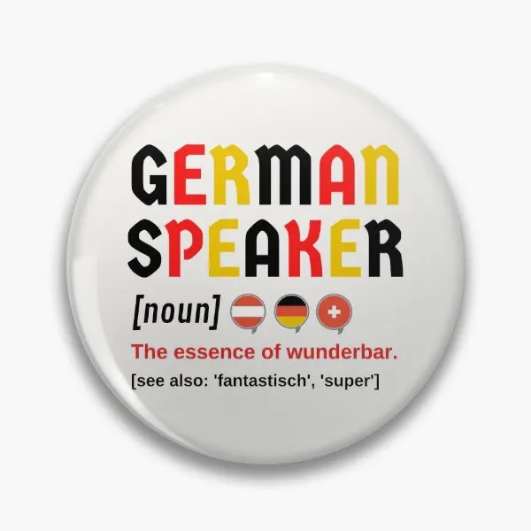 German Speaker Wunderbar Gift  Soft Button Pin Fashion Lover Creative Lapel Pin Brooch Cartoon Gift Metal Badge Funny Decor