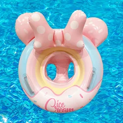 Summer Girls Stylish Baby Pool Float Inflatable Swim Trainer Toy Thicken Infant Pool Float For Auxiliary Bathtub Swimming train