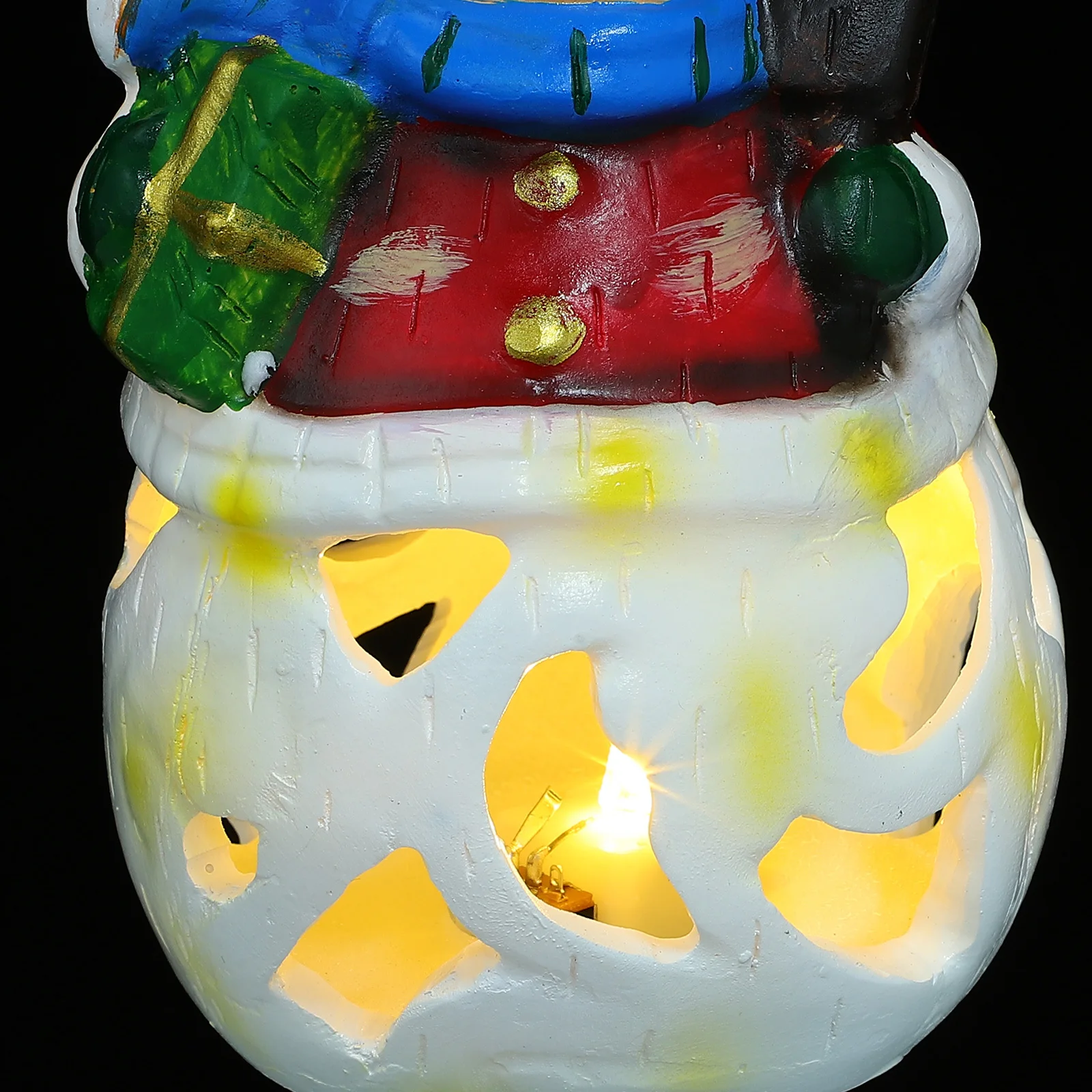 

Snowman Resin Lamp Lighted Christmas Table Decoration Night Light Holiday Snowman Ornament Christmas Sculpture Light