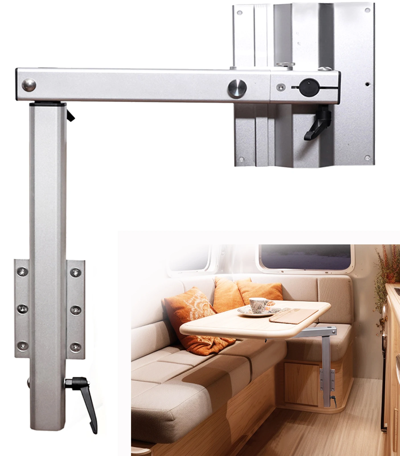 Upgraded RV Folding Table Legs, 360° Rotatable and Detachable, High-Quality Aluminum, Suitable for RV and Campers, Fast Shipping