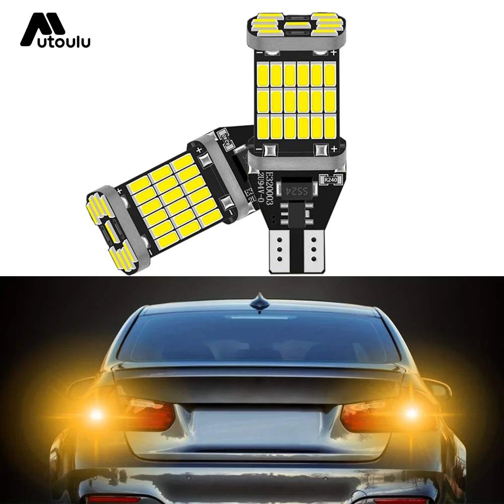 10 Lâmpadas LED Canbus T15 921 912 W16W Super Brilhantes para Luz de Ré, Sinal de Direção e Luz de Estacionamento - Acessórios Automotivos