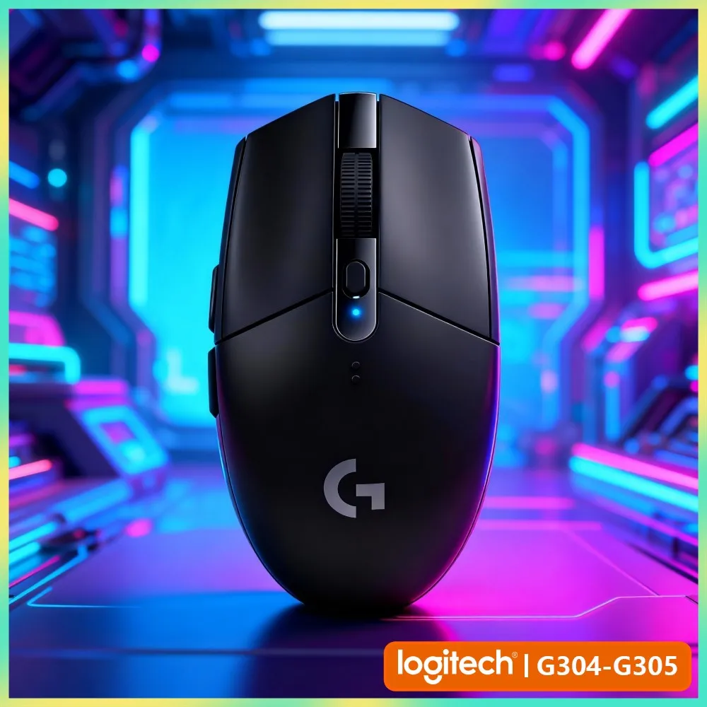 Logitech G304 Wireless Mouse LIGHTSPEED Tech 12000 DPI HERO Sensor 1Ms Response 9-Month Battery Multi-Surface PC Gamers