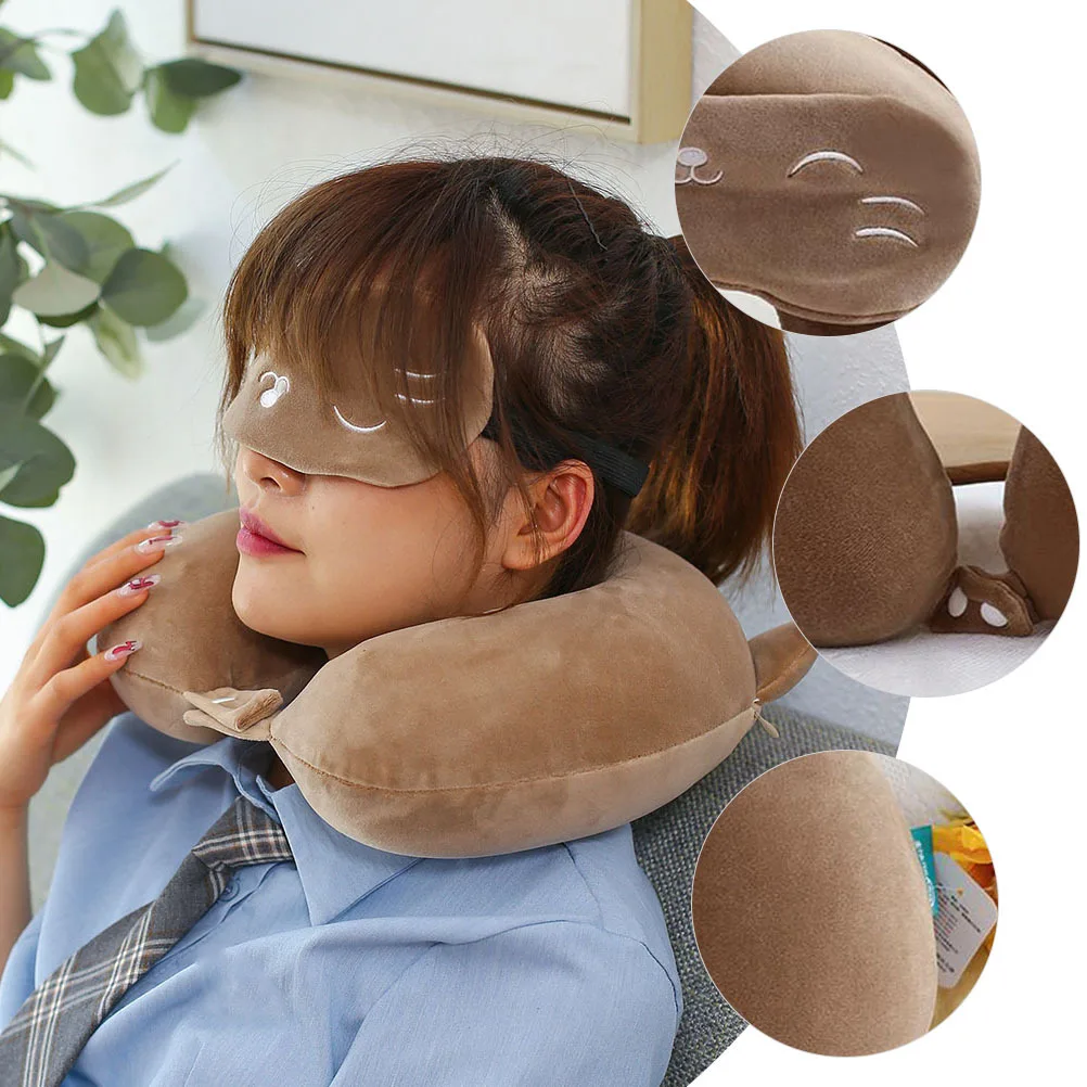 

Memory Foam Neck Pillow Soft Cervical Support Travel Airplane Sleep Pillow Office Nap Cushion Portable Comfortable Neck
