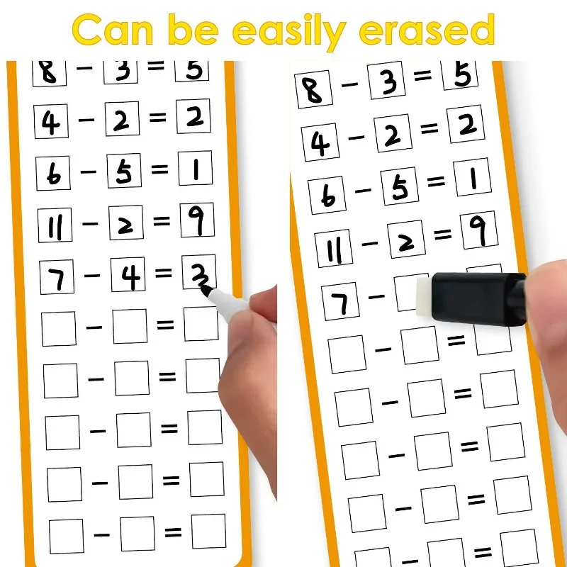 Training Teaching Aids Learning 0-12 Mathematical Cards Multiplication Charts Self Check Math Add Subtract Multiply Divide Tool