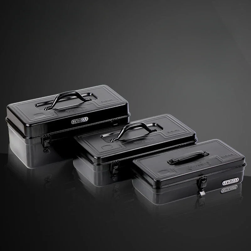 Portable Thickened Iron Tool Case Strong and Durable Multi-Function Tool Case Repair Tool Hardware Storage Box Waterproof Home