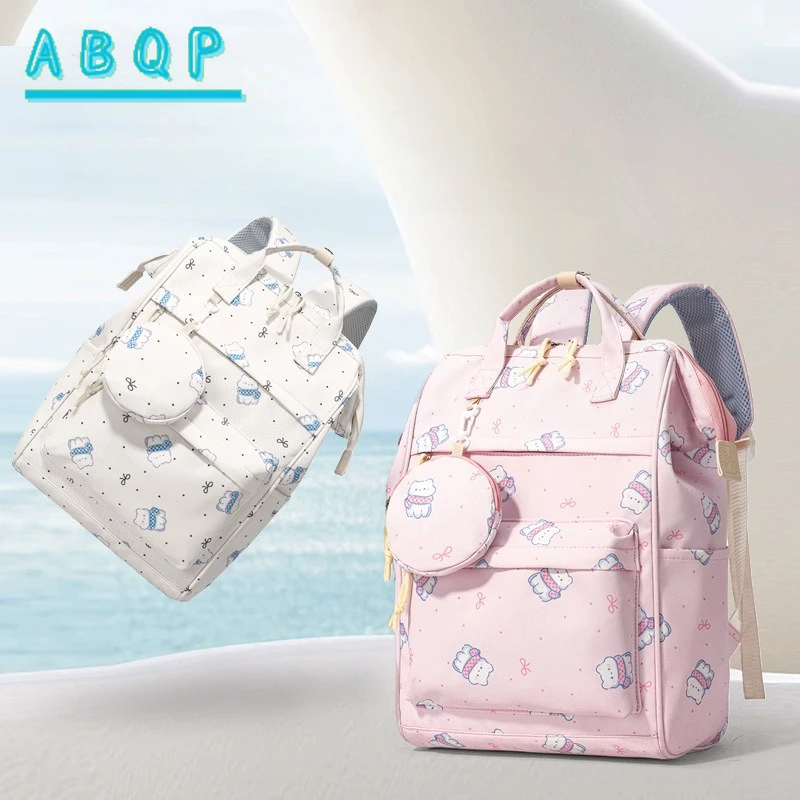 

Baby Diaper Bag Backpack Cartoon Large Capacity Diaper Bag Backpack 2-piece Set Multifunctional Fashion Baby Bag High Quality
