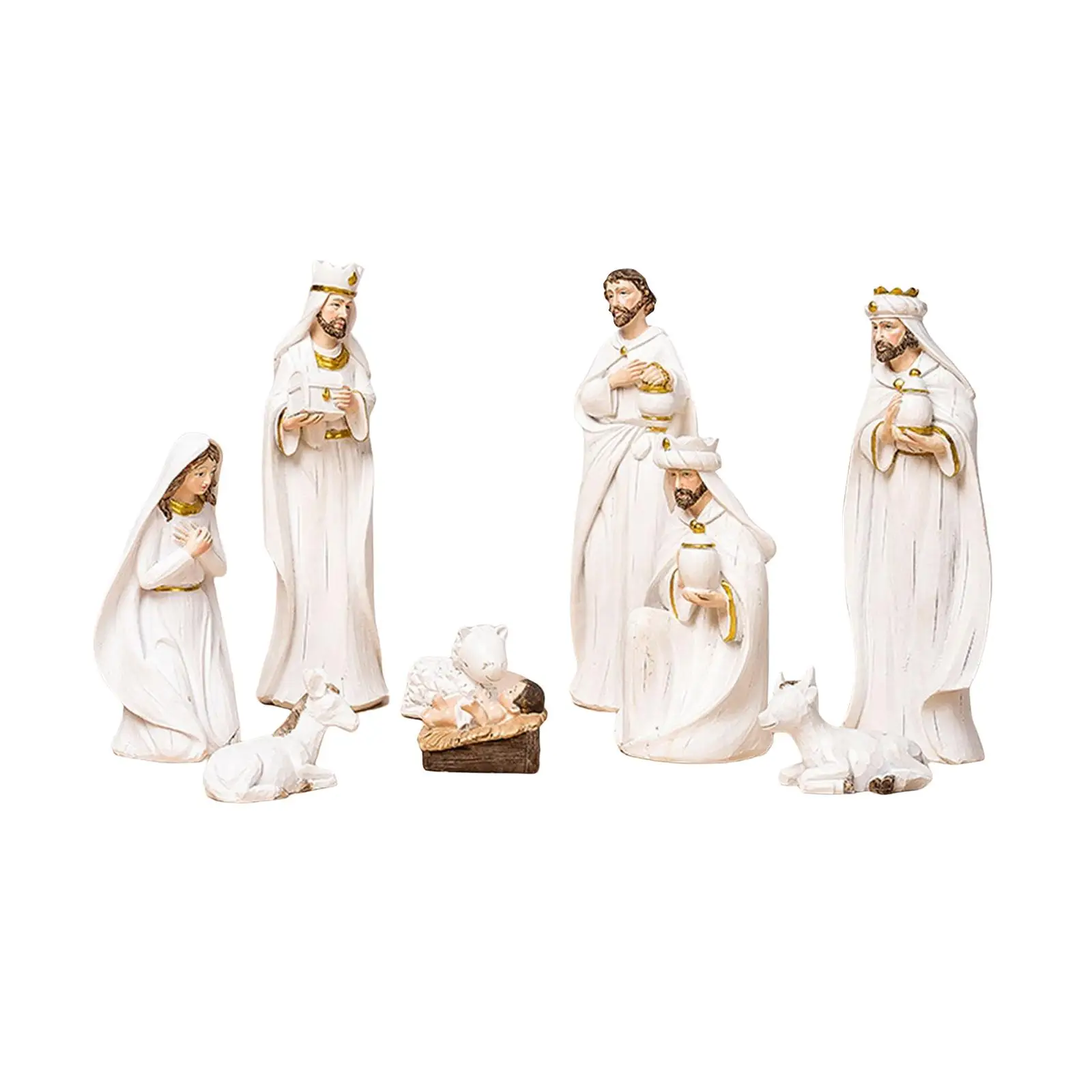 Traditional Nativity Figurine Jesus Display Decorative Office Gift