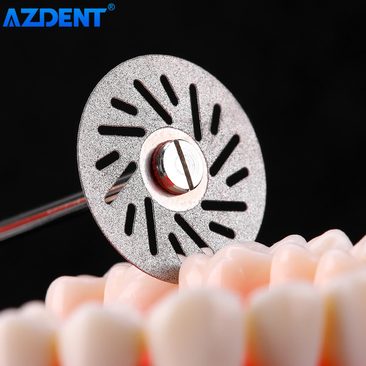 AZDENT-disco de diamante para laboratorio Dental, herramienta de corte ultrafina de doble cara, pulidor de odontología, diámetro de 22mm, 11