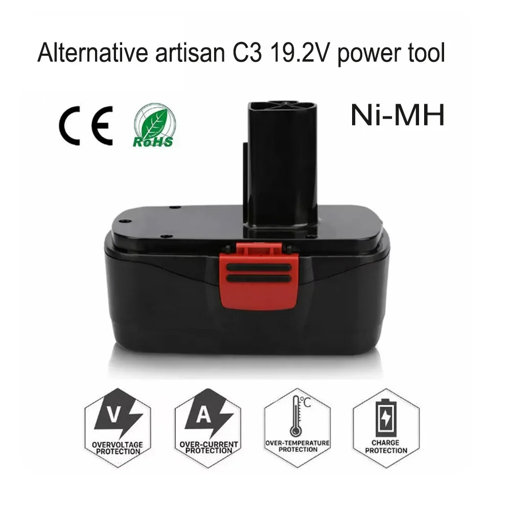 Artesanato alternativo c3 19.2v para artesão ferramenta elétrica 6.0ah ni-mh bateria de broca manual 6000mah