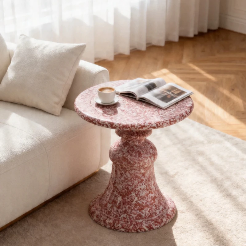 Cream Style Living Room Side Table Modern Minimalist Creative End Table Balcony Tea Corner Stand Small Home Accent Furniture