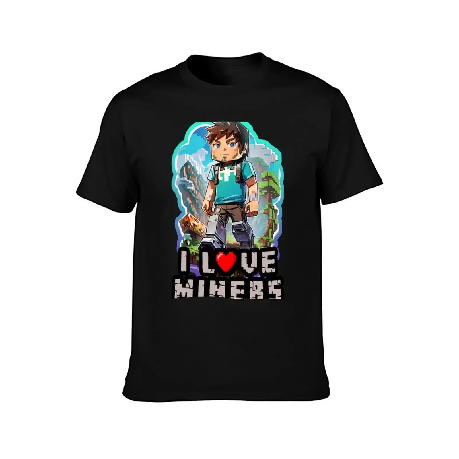 I love miners T-Shirt baggy shirts animal prinfor boys Men's clothing