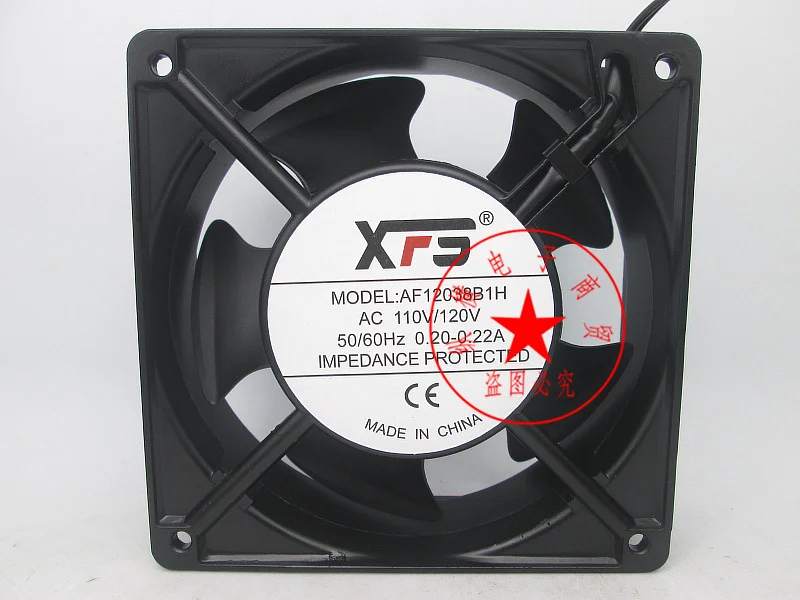 XFS AF12038B1H AC 110V 120V 0.20-0.22A 120x120x38mm Server Cooling Fan