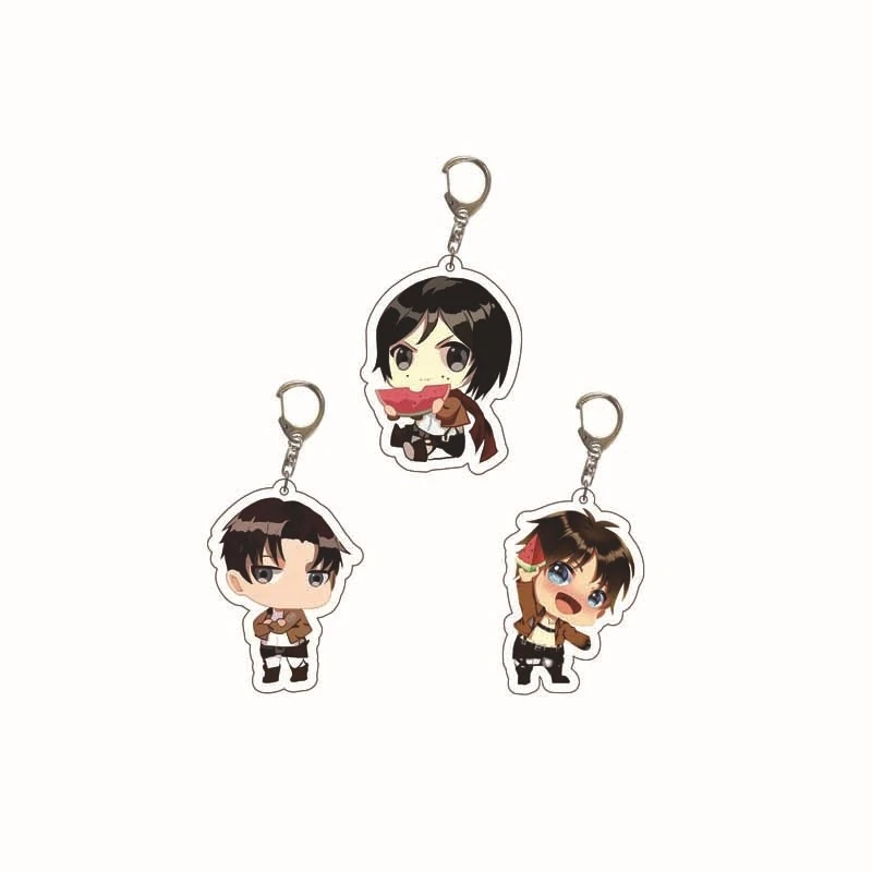 

Shingeki No Kyojin/Attack on Titan Levi Ackerman Eren Jaeger Mikasa·Ackerman Cosplay Keychain Pendant Cartoon Delicate Widget