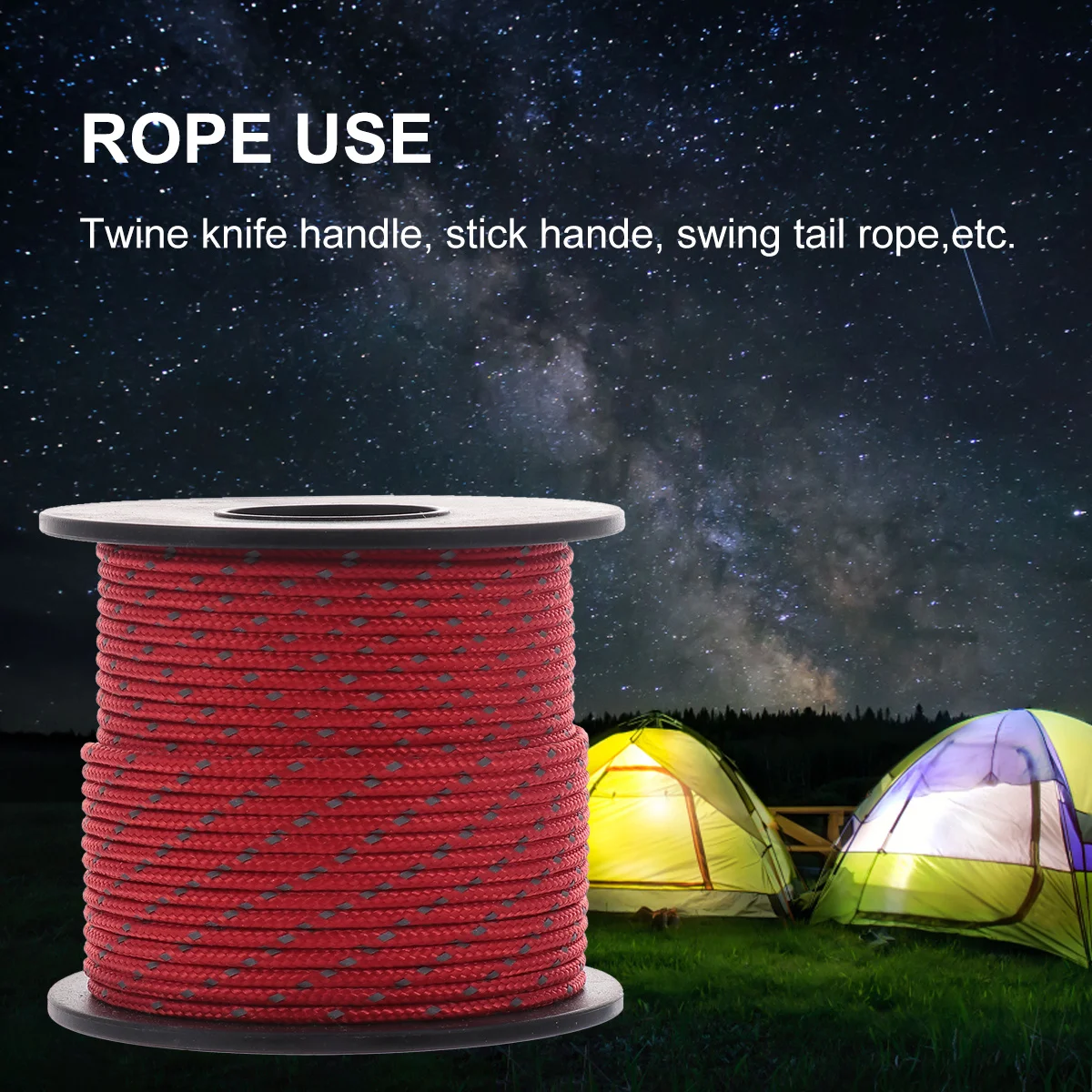 

31m 2.1mm Reflective Cord for Camping Hiking Strong Pulling Force Tent Guy Lines Portable Practical Outdoor Accessory Red