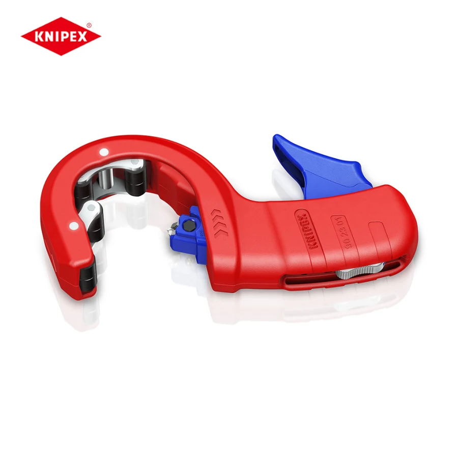 KNIPEX DP50 Pipe Cutter for Plastic Drain Pipes and Hoses 202mm Exchangeable Blade with Two Cutting Edges NO.90 23 01 BK