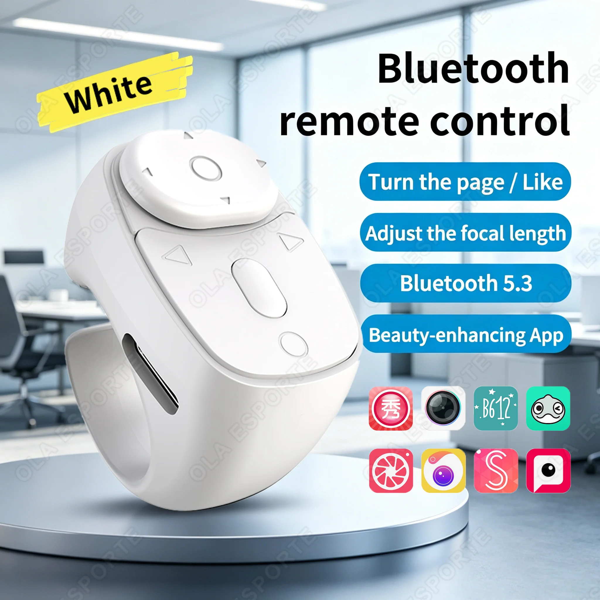 New Remote Control Bluetooth Page Turning Ring, Multifunction Accessory