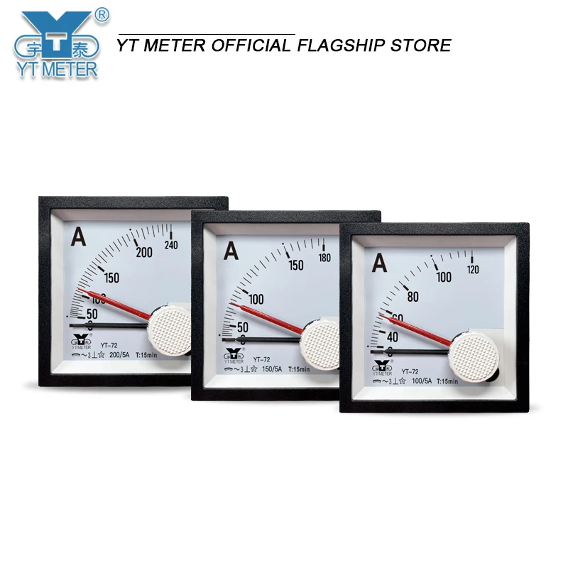 CP72 AC peak ammeter maximum demand meter double pointer 30/50/75/100/200/5AYT72 red