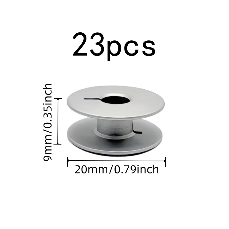 23 pcs Metal Bobbin Cases for Garment Factory, Smooth Thread Feeding, Grooved Slot Design, also fits Tailor Shop Sewing